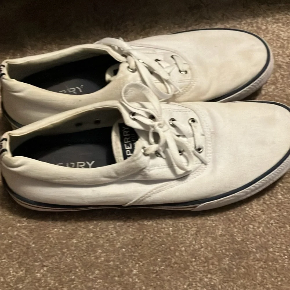White Sperry Top-Siders Size 11.5